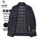 Woodpecker (TUCANO) middle-aged cashmere coat men's mid-length 90 duck down wool coat autumn and winter removable liner woolen coat men dark gray removable liner 175/L recommended 125135Jin Jin equals 0.5 kg