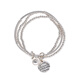 
Wu Ji versatile simple sterling silver three-layer round brand pendant bracelet bracelet light luxury niche exquisite gift for girlfriend best friend hand jewelry three-layer bracelet