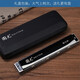 
Guoguang harmonica 24-hole polyphonic C-tune advanced adult beginner students stress imported gong professional playing instrument black polyphonic [video tutorial + self-study gift package]
