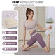 Gu Jianmu 2024 new summer yoga clothing suit for women running Pilates training internet celebrity fitness quick-drying clothing five-quarter pants suit milky purple + berry purple M 95-105Jin Jin equals 0.5 kg