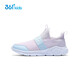 361 children's shoes, children's sports shoes, one foot, 25 summer boys and girls, and they can easily wear and lace-free running shoes, purple 35
