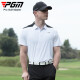 PGM Golfkleidung Herren kurzärmelige Sommersport-T-Shirt Atmungsfreie Löcher Feuchtigkeitsabsorption Revers Polo-Hemd-Kombination YF679-Weiß XL