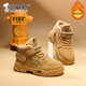 SNOOPY Snoopy children's shoes children's Martin boots for boys and girls winter short cotton boots short velvet warm cotton shoes 2006 brown 37