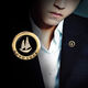 Mr. Ouyang has smooth sailing, men's brooch, suit collar corsage, business lapel pin, navy style badge brooch, brooch, gold A29-101