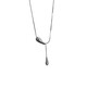South Korea s925 sterling silver water drop string snake bone chain electroplating necklace Seiko niche designer high-end clavicle chain xl1475 925 silver