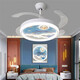 Aosong Modern Simple Bedroom Lights Invisible Fan Lights en el hogar Estudio de comedor de la sala de niños Candelier de luz del ventilador de luz de la habitación de los niños.