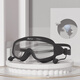 You swimming goggles waterproof and anti-fog high-definition large-frame swimming goggles for men and women diving goggles and swimming equipment transparent white + one-piece earplugs