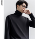 Xinghelai black turtleneck bottoming men's autumn and winter German velvet T-shirt long-sleeved trendy slim top high-end warm men's inner wear single piece * black * turtleneck XL
