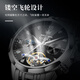 Olevs (Olevs) Chinesische Valentinstagsgeschenkwache für die mechanische Uhr für Männer vollautomatisch leuchtend wasserdichte Männer Uhr Multifunktion Hohlbohrer Männer Uhr Olevs-6621-Steel Strip Schwarz