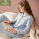 Autumn deer pajamas women's pure cotton spring long-sleeved cardigan sweet strawberry women's spring and autumn cotton can be worn outside home wear set