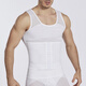 Qingbilin shapewear men's thin tops body shaping vest corset waist tight invisible elastic underwear breathable tummy control white XL 135-160
