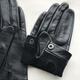 Gold Longyue Men's Lambskin Genuine Leather Gloves Touch Screen Thin Unlined Single Layer Soft Sheepskin Driving Outdoor Gloves Split Finger Spring Autumn Winter Plus Velvet Warm Black Plus Small Hand Repair Black XS Plus Velvet