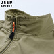 吉普（JEEP）马甲男秋冬季户外休闲双面穿多口袋工装坎肩宽松立领男士钓鱼马夹 薄款 9898灰色（春秋） 2XL（建议145-160斤）