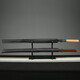 Kampfkunstmesser, Holzmesserstock Festholes Holzschwert, Buchenholz, rotes Eisenholzmesser, jude japanische Kendo -Training Animation Cos Suzhen BR688 Integrales Stickmesser + Leder Scheide 100 cm Buchenholz Holz