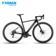 千里达（TRINX）龙卷风700蓝图R9桶轴22速油压碟刹骑行公路车自行车成人男女学生 龙卷风700-水滴座管 22速 镭射黑 700C*480mm适175-180cm左右