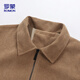 ROMON jacket men's autumn and winter lapel comfortable top business casual corduroy jacket men 2422 khaki thickened 2XL