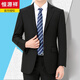 Hengyuanxiang suit men's spring and autumn trendy slim business formal work clothes new casual single suit jacket men's black two-button (jacket pants + shirt) 2XL/180 size