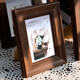 Deyin (Befon) 6-Zoll-Retro-Fotorahmen Hanging Wall European Creative Frame Photo Set Frame Photo Frame Walnuss Farbe 0245