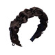 Ancient high-end black wide-brimmed pleated crystal headband for women with high skull temperament niche crushed hairpin hair accessories
