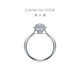 Chow Tai Fook Love Star Series Wedding 18K Gold Diamond Ring Proposal Ring U169459 No. 9 (Main Stone Approximately 23 Minutes D-E Color SI) 11000