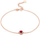 Tingliang Burmese natural ruby bracelet 0.2 carat 18K gold set with diamonds for your lover