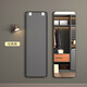 Zhenjinfang Cloakroom full-body dressing mirror wall-mounted self-adhesive household wall-mounted fitting mirror wall-mounted entrance door entrance sticker mirror Classic black 100*200 [Floor-standing large size model]
