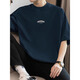 
ROMON (ROMON) 260g American heavyweight pure cotton T-shirt men's short-sleeved round neck top summer trendy cotton half-sleeved loose T-shirt T673-Narrow Blue M 115-130Jin [Jin equals 0.5 kg]