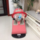 
Baby rocking chair, baby coaxing artifact, foldable deck chair, cradle, baby sleeping, rocking bed, children's automatic soothing rocking chair, red cotton cloth, with toy stand + [send three toys]