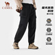 骆驼（CAMEL）【王俊凯同款】户外冲锋软壳裤男束脚工装裤发热加绒 G688  M