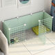 Raft core kitten cage kitten fence dog small dog rabbit indoor home isolation guardrail fence dog fence pet fence anti-jailbreak with top C type 8 pieces 70*35*35 resin paint