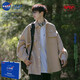 Nasagood Oficial de chaqueta masculina para hombres Spring y otoño El uniforme de béisbol para hombres ropa casual de hombres sueltos japoneses japoneses blancos [estilo regular] xl
