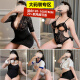 LDVEP情趣内衣服2025新款性感sm羞耻夫妻刺激高档情人节黑丝约会战衣袍 性感御吊带裙[特大]6625 大码120-160斤