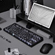 Belly spirit mk870pro blackberry side engraving mechanical keyboard Bluetooth wired wireless customized computer game silent office [three mode] Obsidian Pro + contour TTC fast silver axis V2 [trigger faster] 87 keys