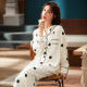 Pajamas para mujeres mangas largas de algodón puro de primavera y otoño de la mujer 2022 Las nuevas mujeres de algodón pueden usar ropa de verano en el hogar W12811 L [Adecuado para 100-120jin [Jin equivale a 0.5 kg]] [suave y cómodo]