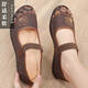 
Large size women's shoes old Beijing cloth shoes 41-43 Extra large size old men's shoes for female grandma's shoes flat old mother's fat feet wide and fat spring and autumn brown single shoes 7170-17 brown 42
