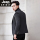 JEEP SPIRIT casual suit men's jacket slim Korean style trendy and handsome autumn and winter suit woolen small suit top single piece dark gray M generally 110Jin Jin equals about 0.5 kg