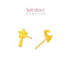 Chow Tai Fook SOINLOVE Fairy Star Moon Fairy Stick Gold Pure Gold Earrings Earrings for Women VR1146