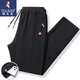 Woodpecker (TUCANO) pure cotton casual pants men's spring, autumn and winter new trousers youth versatile plus velvet casual running pants men's black spring and autumn style-foot binding 2XL (130Jin Jin is equal to 0.5kg -150Jin Jin is equal to 0.5kg)