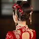 Dijing Braut XiUhe Kleidung Engagement XiUhe Kopfschmuck Hochzeit Chinesische Rote Phoenix Krone Newcomer Toast Kleidungskopf Blume Zertifikat Requisiten