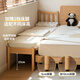 Genji Wooden Solid Wooden Guardrail Children's Bed Splicing Bed Large Bed Wide Bed Splicing Bedside Small Bed Expansion Artifact 0.5m Children's Bed (No Guardrail) + Mattress J115