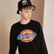 Dickies Autumn Unisex Couple Logo Printed Round Neck Sweatshirt DK007059 Black M