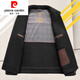 Pierre Cardin 100% pure wool woolen jacket men's double-sided woolen jacket autumn and winter short down liner thickened jacket camel + down liner XL 180 140-155Jin Jin equals 0.5 kg
