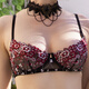 Chilirose europea y americana lencería sexy garter sexy buce bordado sujetador bordado tanga pijama caliente juego para mujeres rojo con medias rojas es adecuada para 110-125Jin [Jin iguala 0.5 kg], 156-174cm