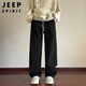 JEEP SPIRIT Jeep pants men's casual pants men's autumn and winter loose straight sportswear trousers black 2XL