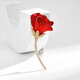 Marco Bizzarri brand light luxury red rose brooch flower corsage brooch high-end women's anti-exposure women's dress pin Mother's Day gift for mom