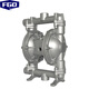 FGO pneumatic diaphragm pump aluminum alloy + Teflon diaphragm GTQBY-25LF DN25 flow rate 4m3/h