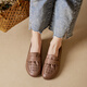 
Kanglibi genuine leather soft sole mother shoes single shoes middle-aged and old comfortable and not tired leather shoes middle-aged and old young and non-slip women's shoes spring and autumn style 677 hole style bean paste color mother comfortable and good shoes 38