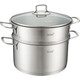 Momscook stainless steel steamer set 26cm multi-layer steaming grid steamer 304 single layer double bottom thickened universal soup steamer dual-purpose MT2614ST1 26cm