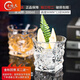 Katav water glass whiskey glass foreign wine glass beer glass crystal glass cup thickened tea glass juice cup XO liquor glass bar wine glass glacier glass 300ml*1