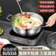 Mrs. Huachu hot pot 316 stainless steel large capacity non-stick soup pot kitchen household shabu-shabu electromagnetic open flame hot pot special pot 316 steel/fish scale anti-stick bottom 34cm + soup spoon